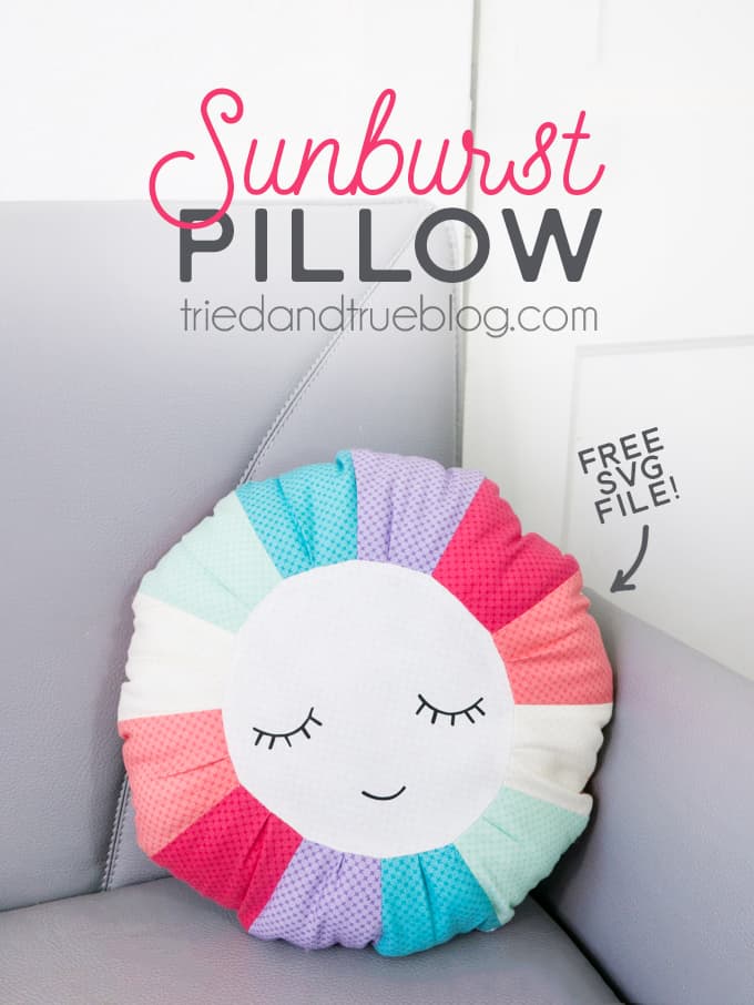 Sunburst Pillow Free SVG Files - Easy to make with the free pattern!