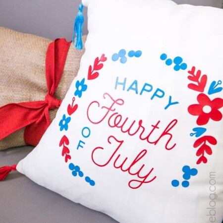 Fourth of July Pillow Cover on Couch