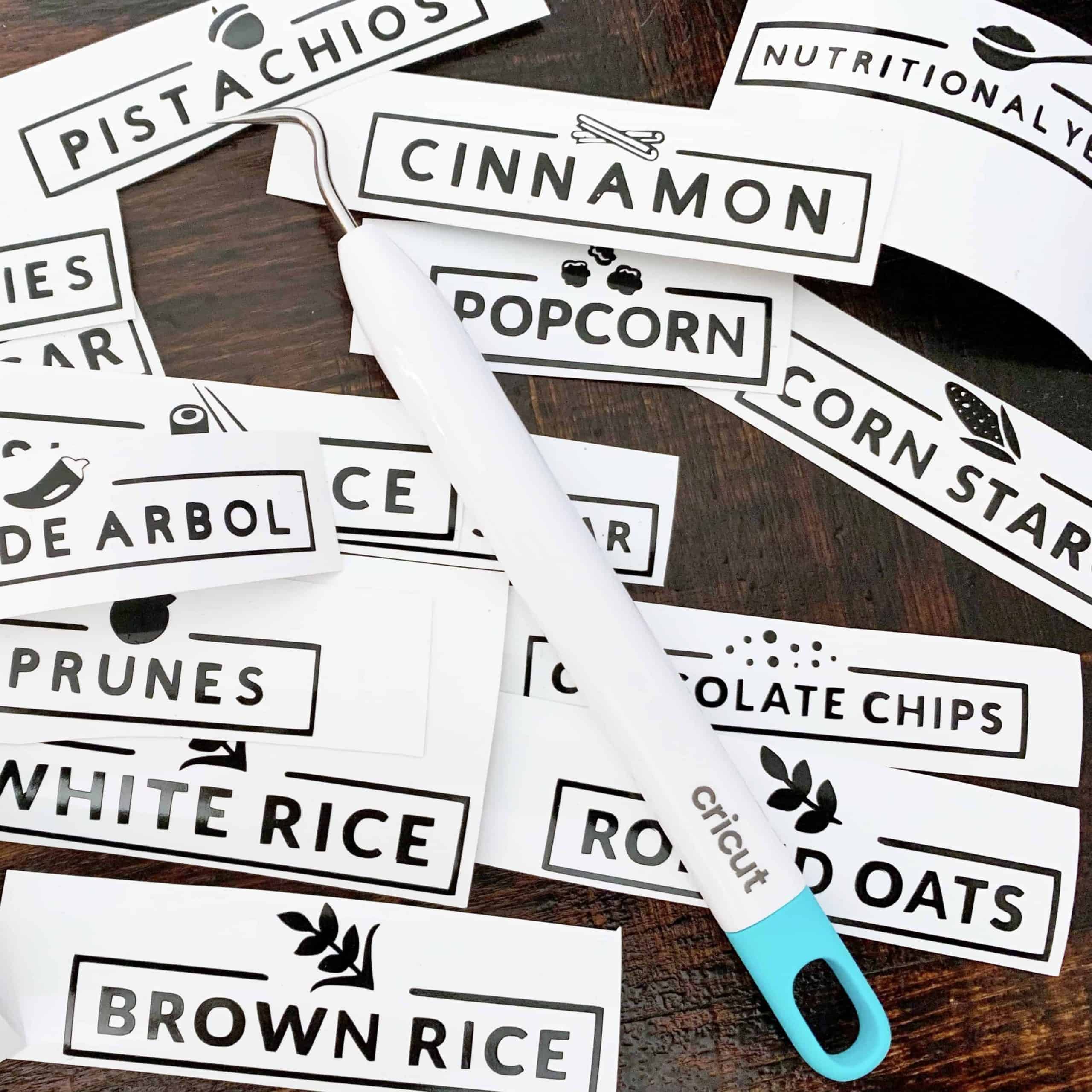 Super Easy Customizable Pantry Labels for Cricut & Printer